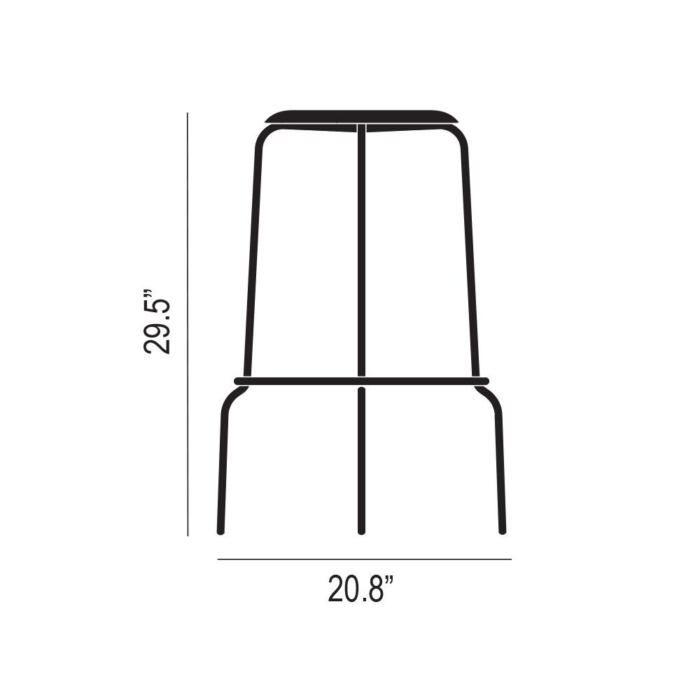 Stacker Bar Stool Product Silhouette