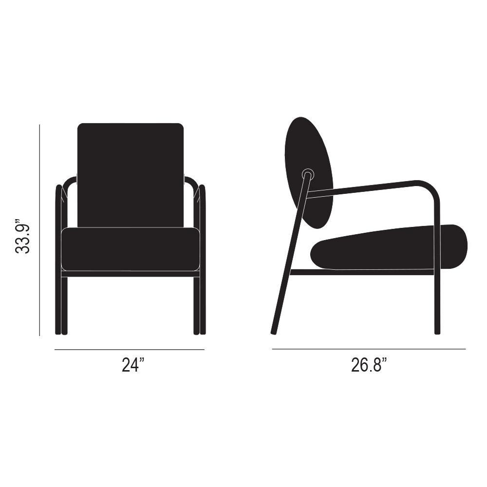 Axle Lounge Chair Product Silhouette