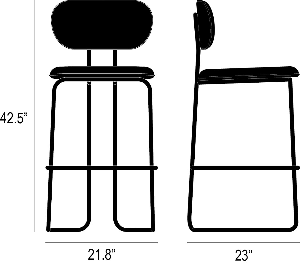 Arcade Bar Stool Product Silhouette