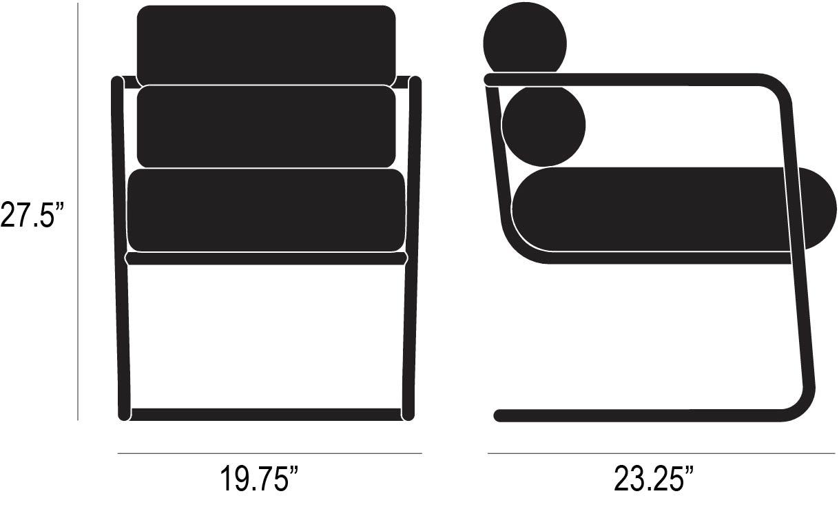Ellis Side Chair Product Silhouette