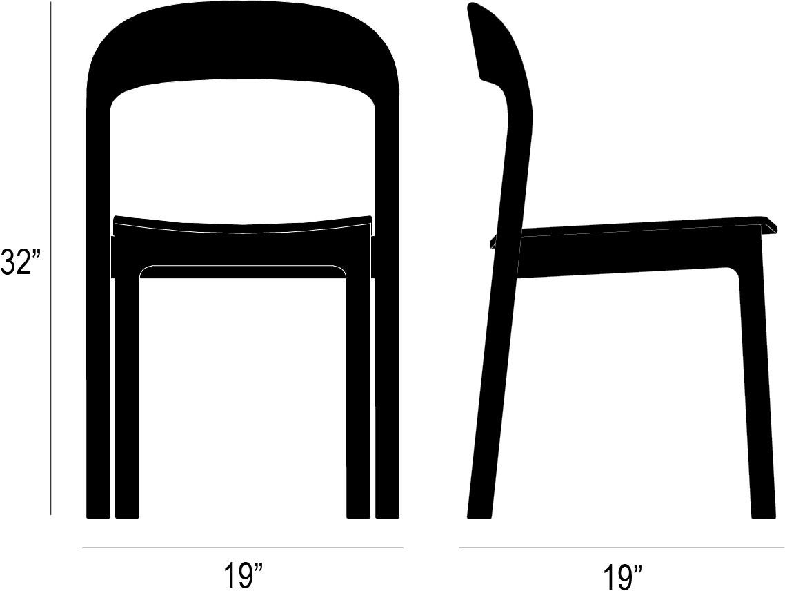Oakton Chair  Product Silhouette
