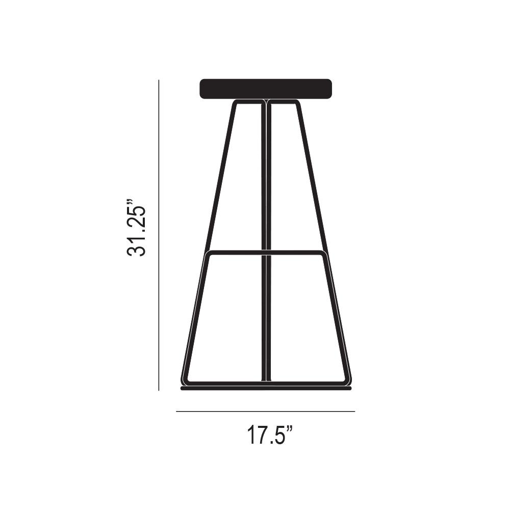 Delta Bar Stool Product Silhouette