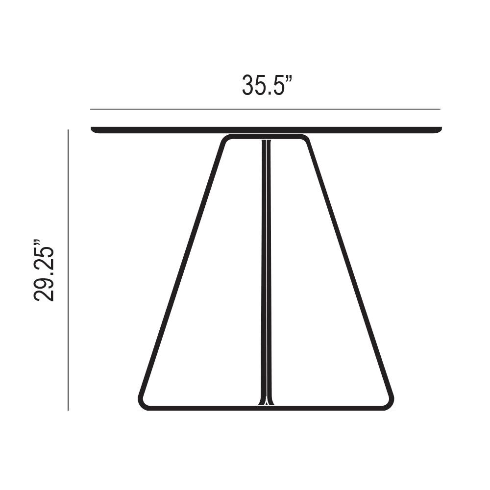 Delta Dining Table Product Silhouette