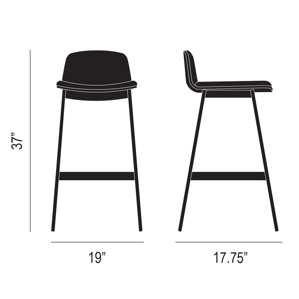 Duet Bar Stool Product Silhouette