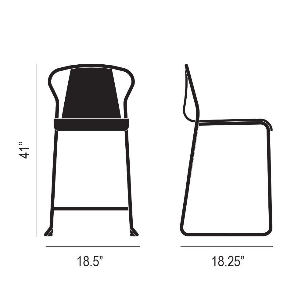 Fullerton Counter Stool Product Silhouette