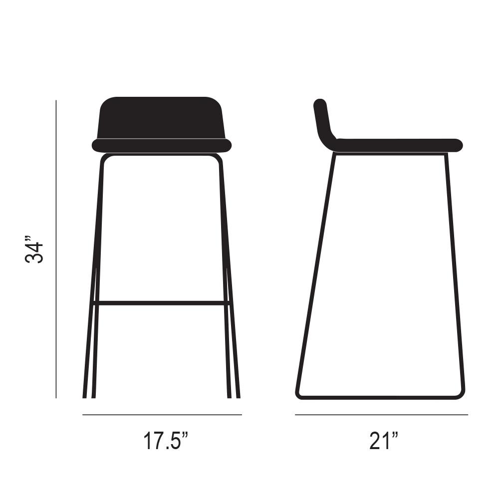 Lolli Bar Stool Product Silhouette