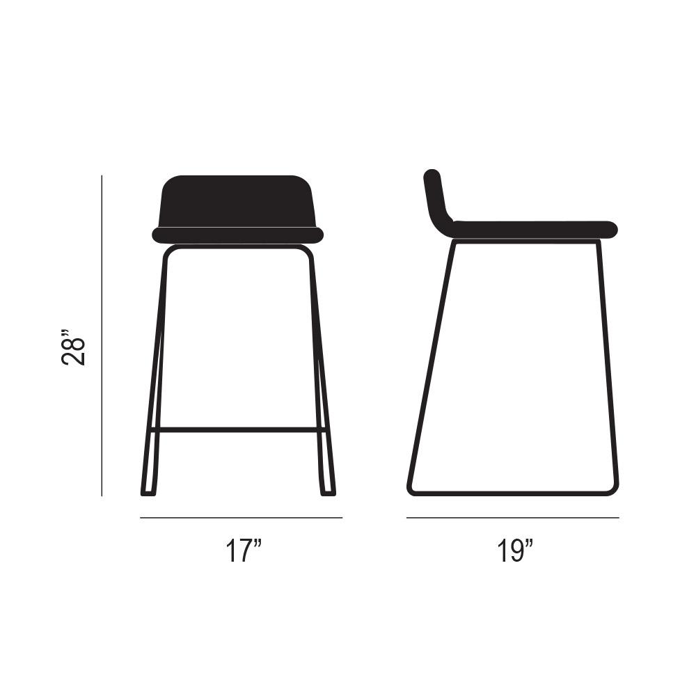 Lolli Counter Stool Product Silhouette