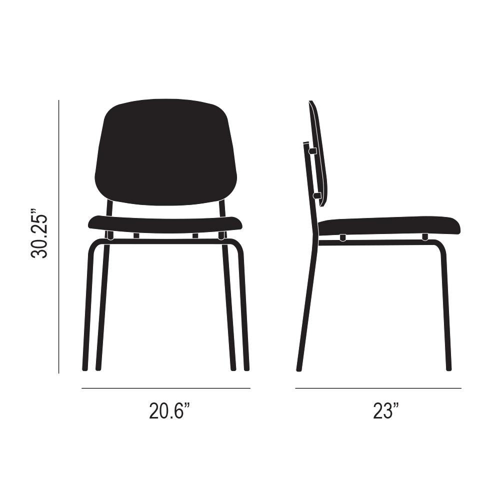 Platform Dining Chair Product Silhouette