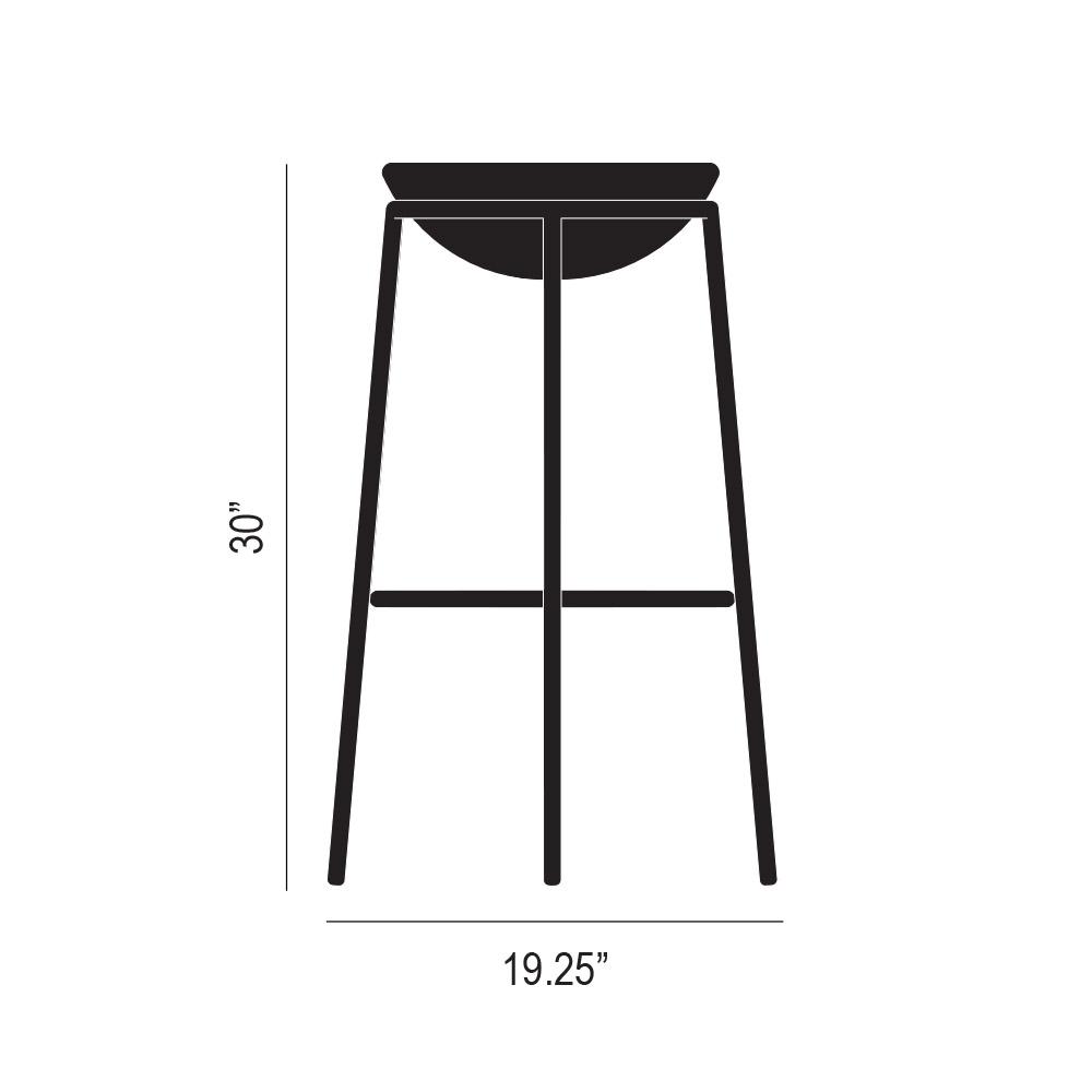 Roto Bar Stool Product Silhouette