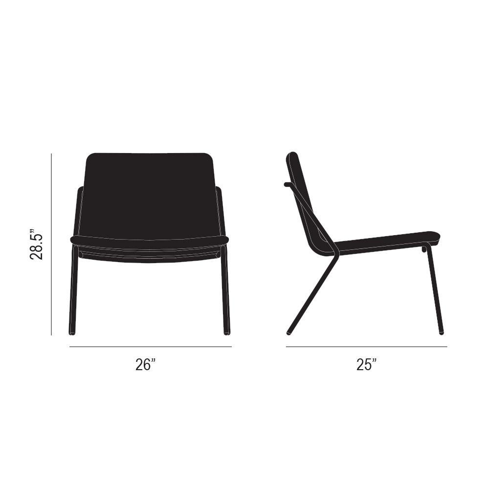 Sling Lounge Chair Product Silhouette