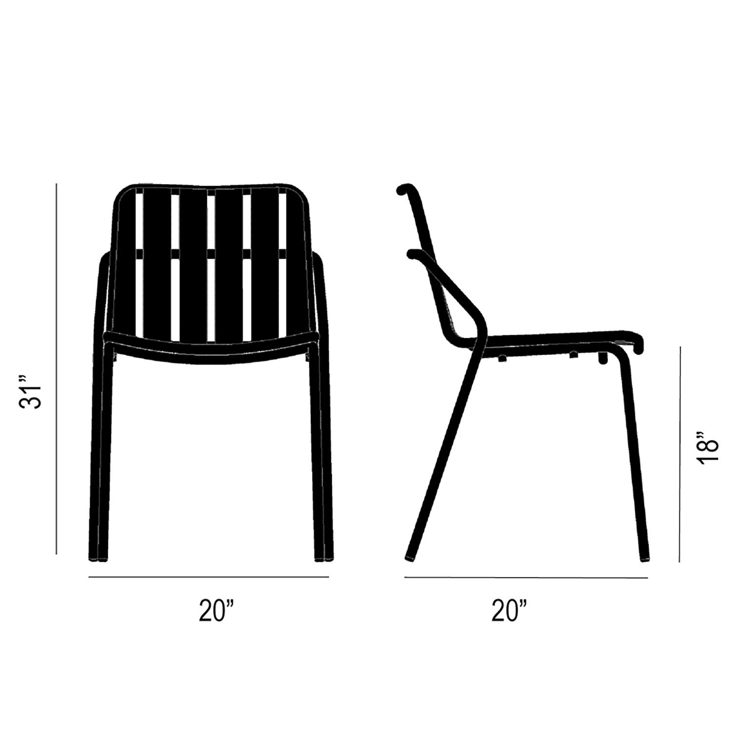 Sling Outdoor Chair Product Silhouette