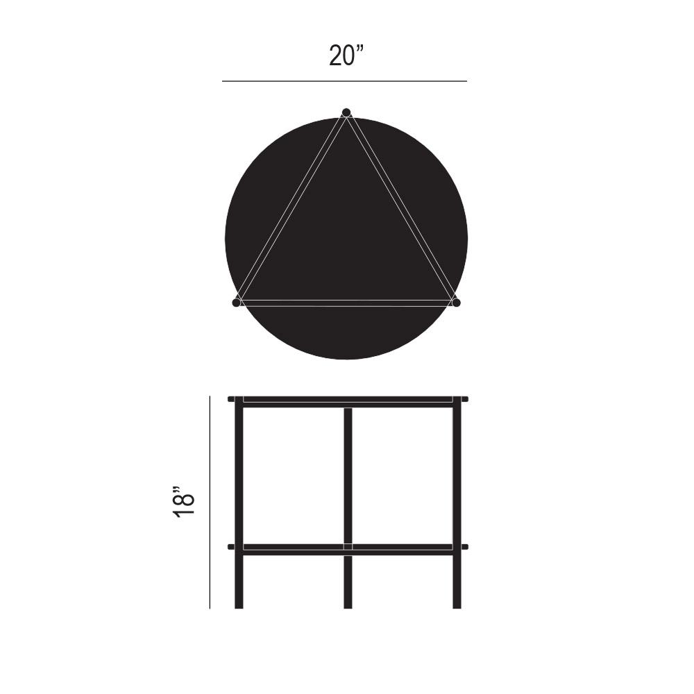Terrazzo Side Table Product Silhouette