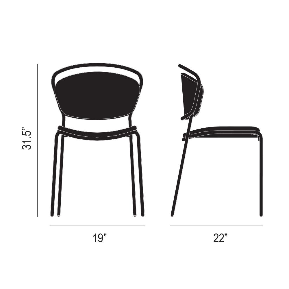 Thru Dining Chair Product Silhouette