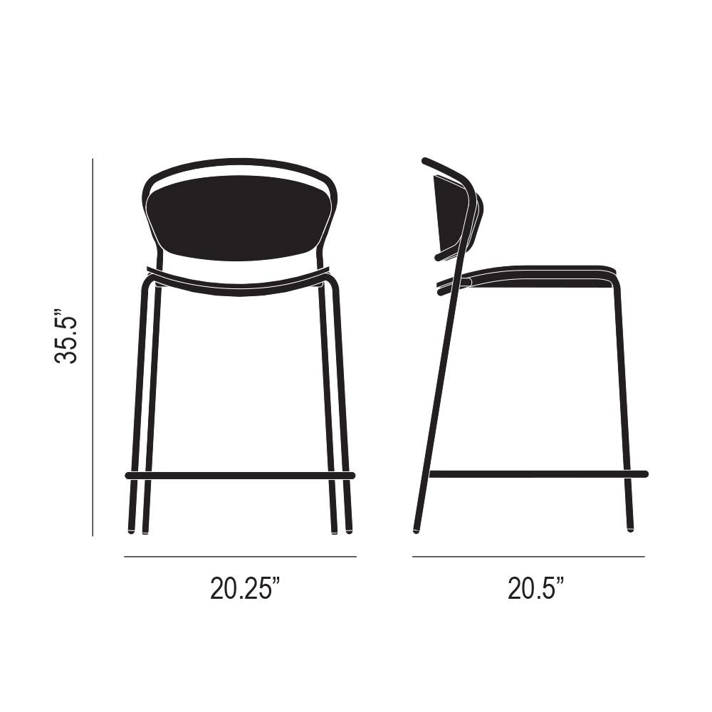 Thru Counter Stool Product Silhouette