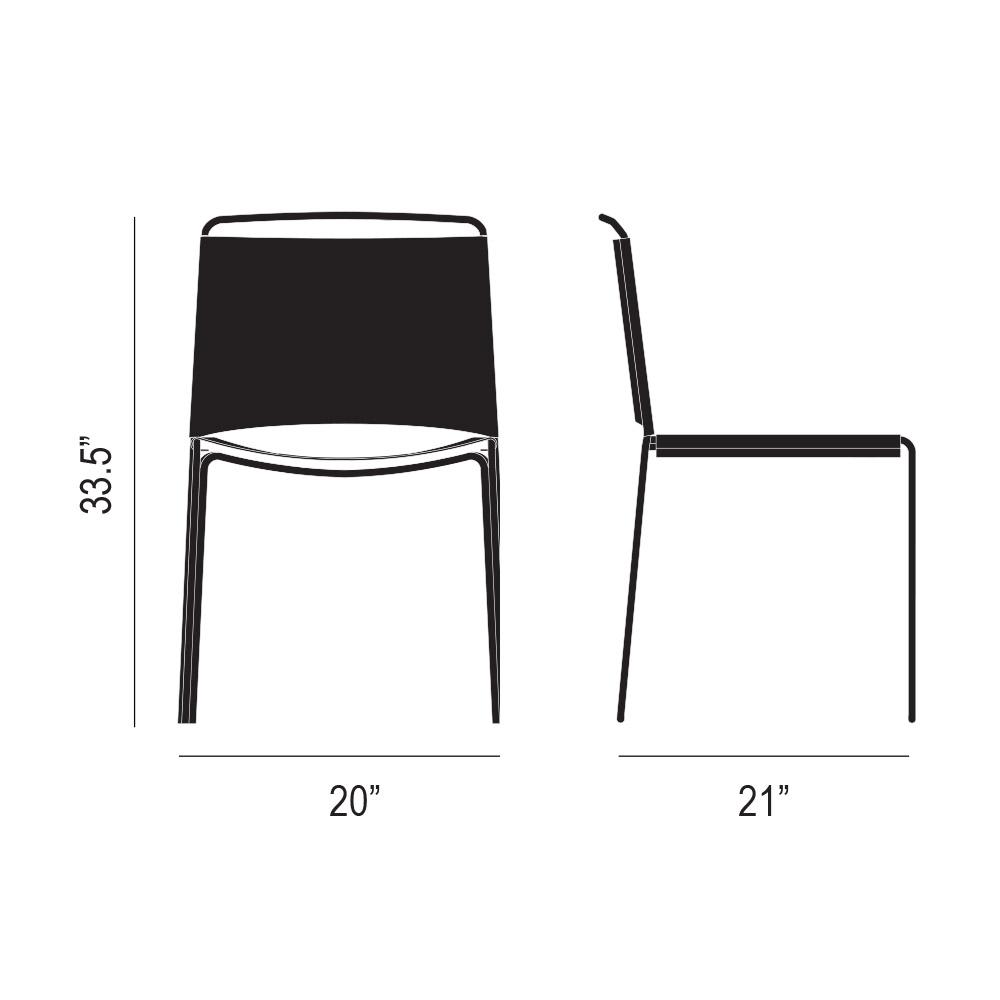 Trace Dining Chair Product Silhouette
