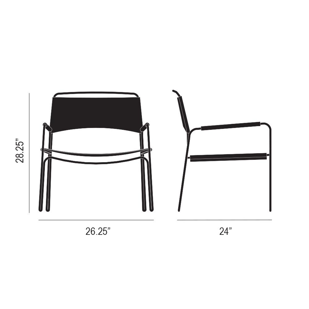 Trace Lounge Chair Product Silhouette