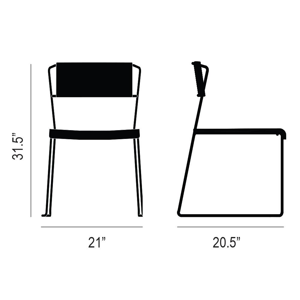 Transit Dining Chair Product Silhouette