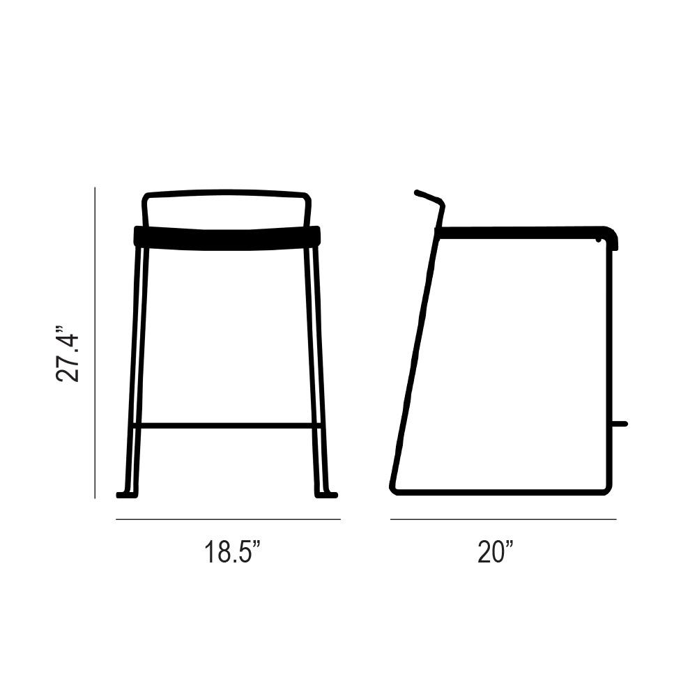 Transit Counter Stool Product Silhouette