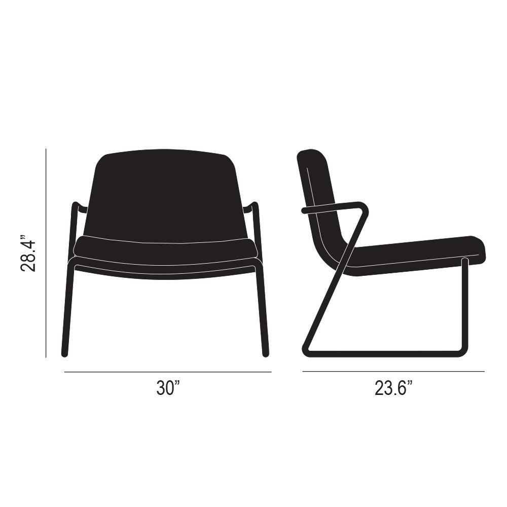 Zag Lounge Chair Product Silhouette